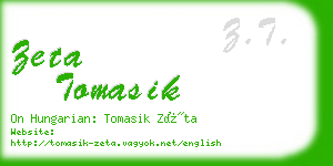 zeta tomasik business card